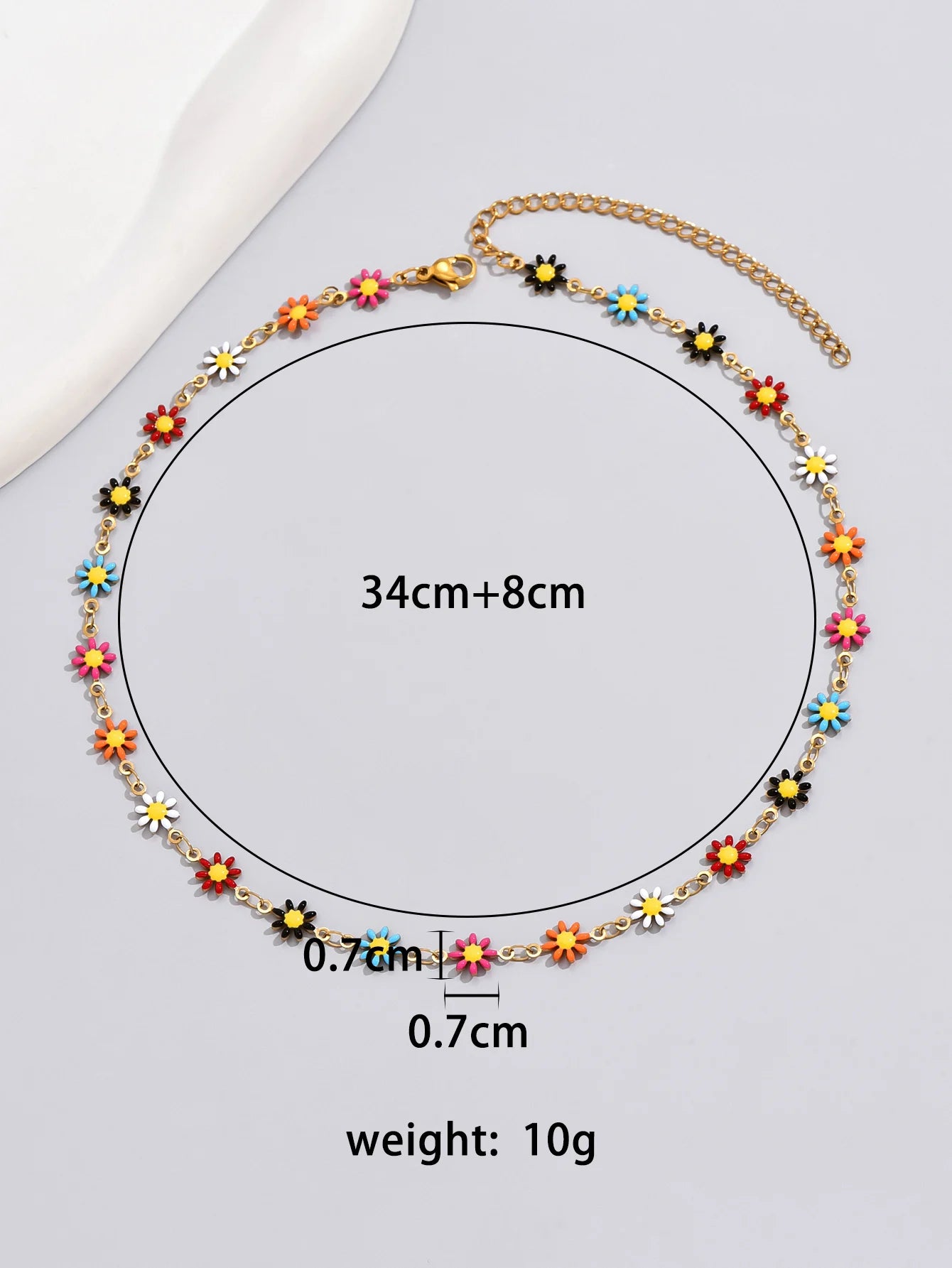 Collier fleurs acier inoxydable