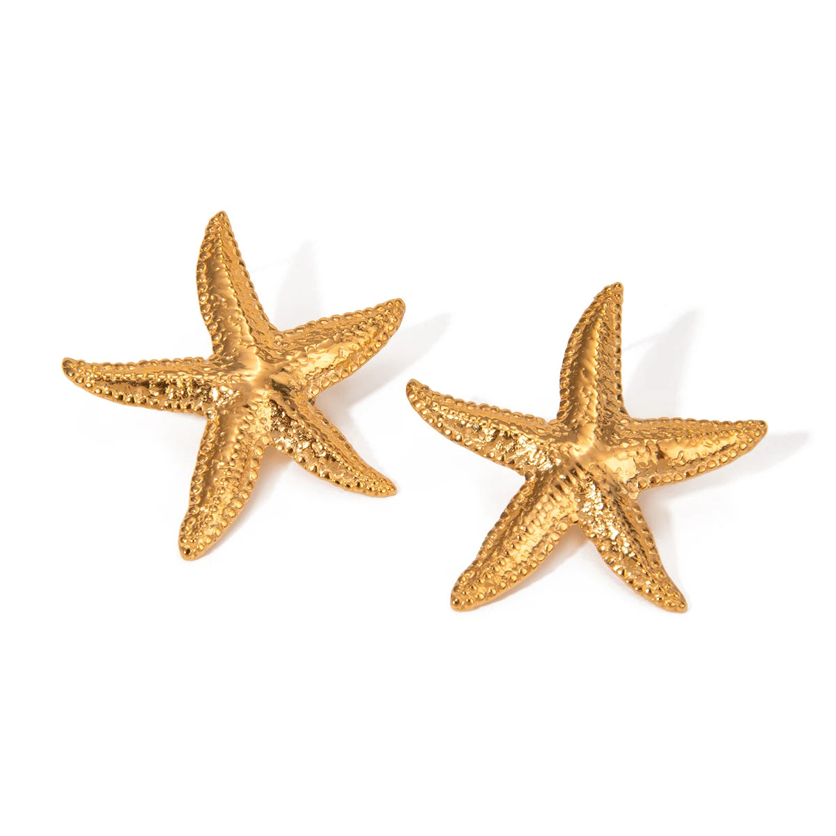 Boucles d'oreilles étoile de mer en acier inoxydable