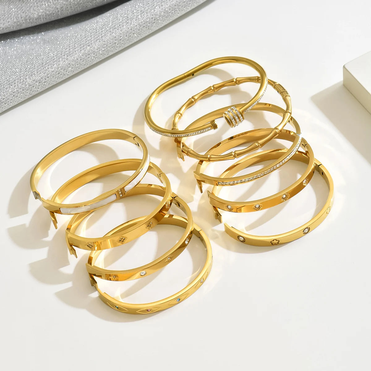 Bracelets clic en acier inoxydable