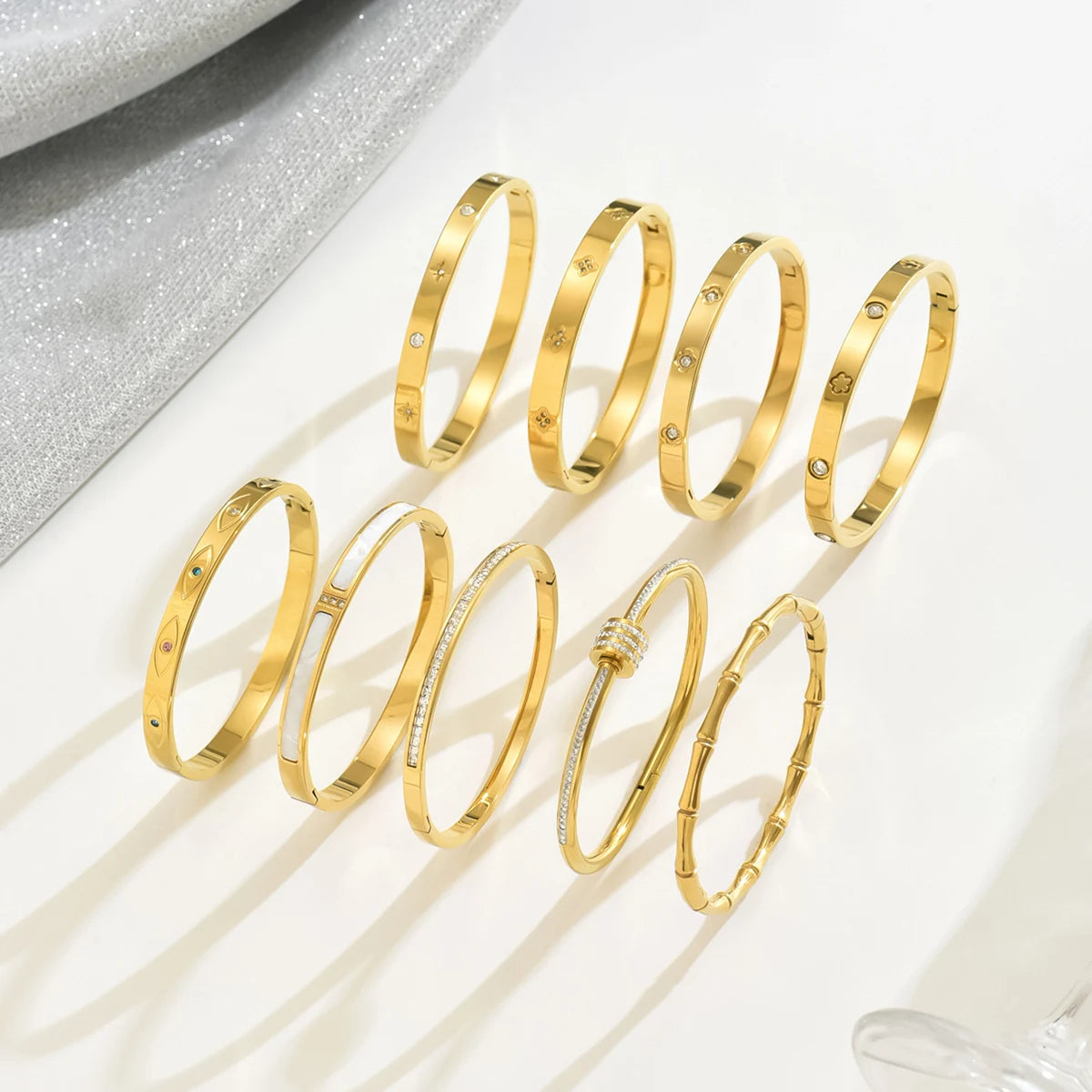 Bracelets clic en acier inoxydable
