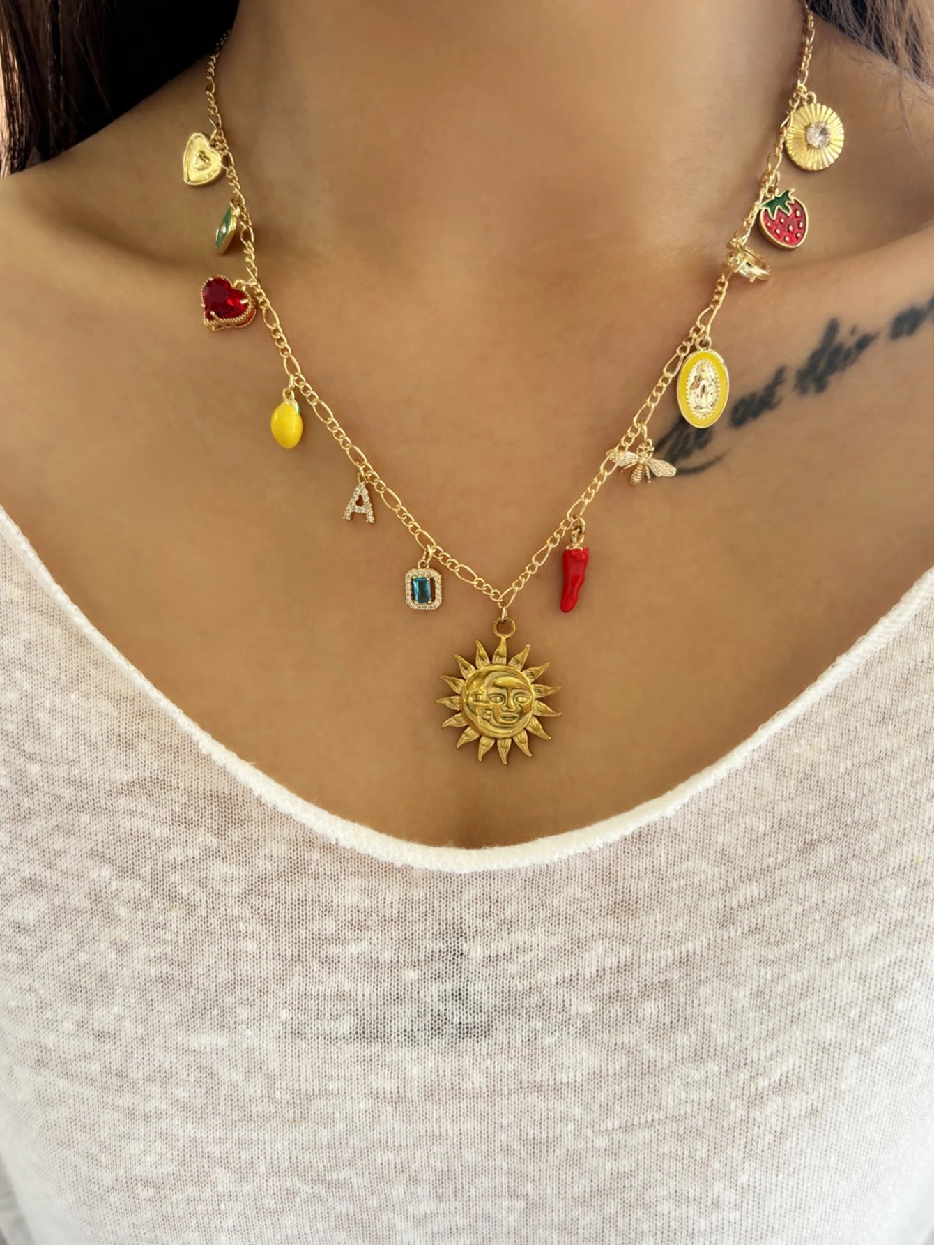Collier breloque vintage