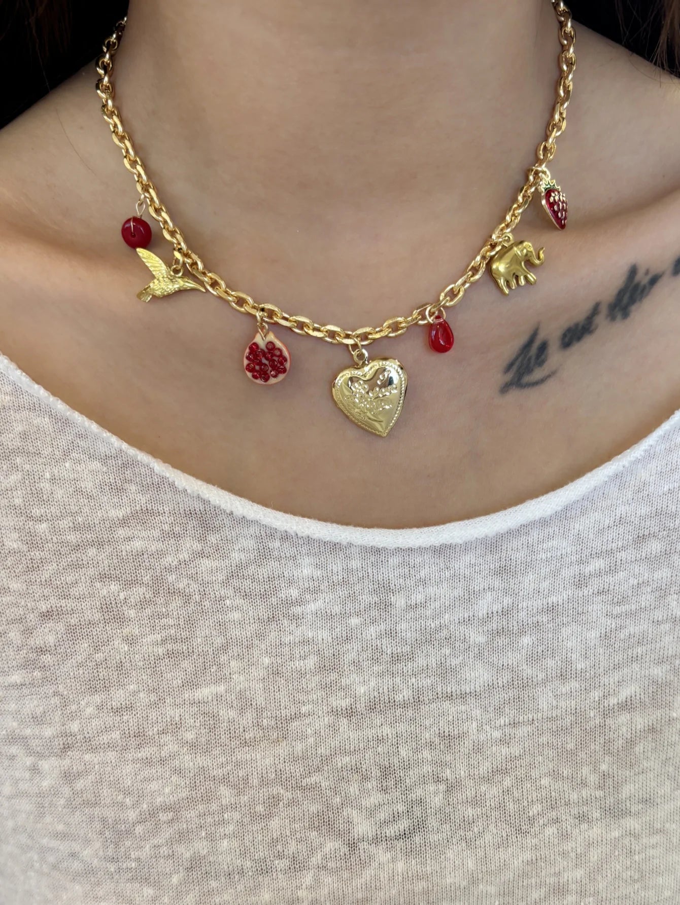 Collier breloque vintage