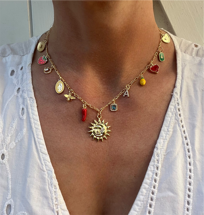 Collier breloques en acier inoxydable