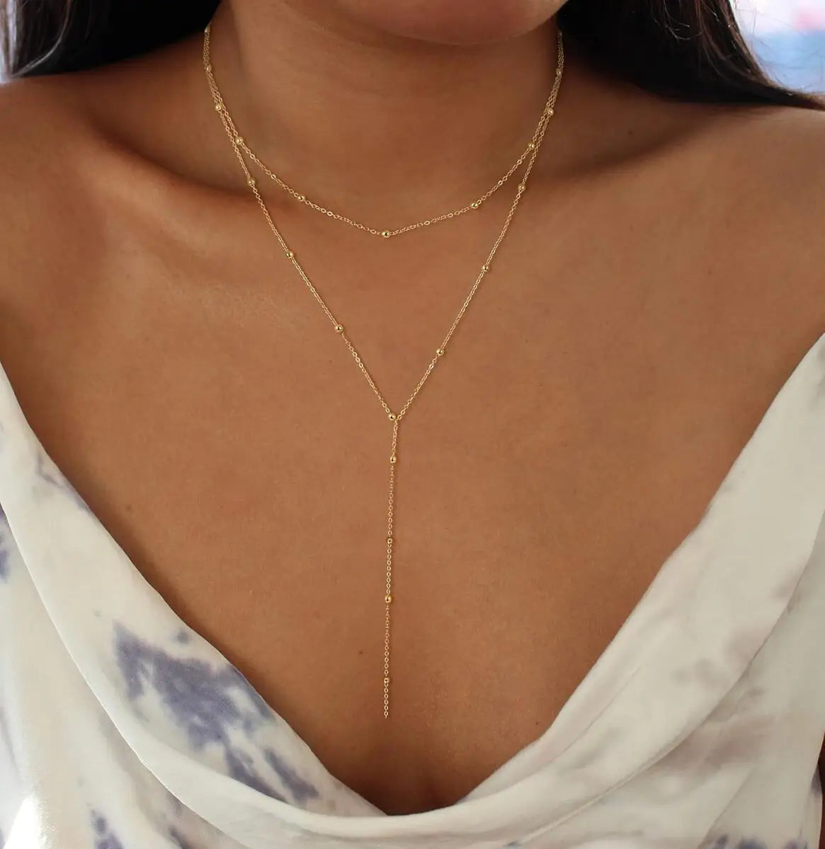 Collier chic fin inoxydable 