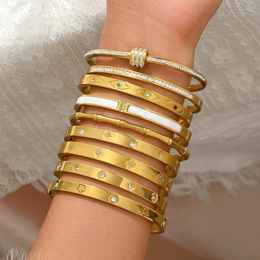 Bracelets clic en acier inoxydable