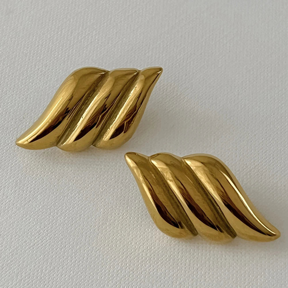 boucles d'oreilles géométriques acier inoxydable