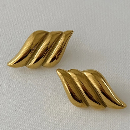 boucles d'oreilles géométriques acier inoxydable