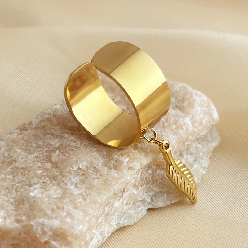 Bague breloque en acier inoxydable