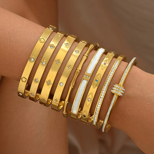 Bracelets clic en acier inoxydable