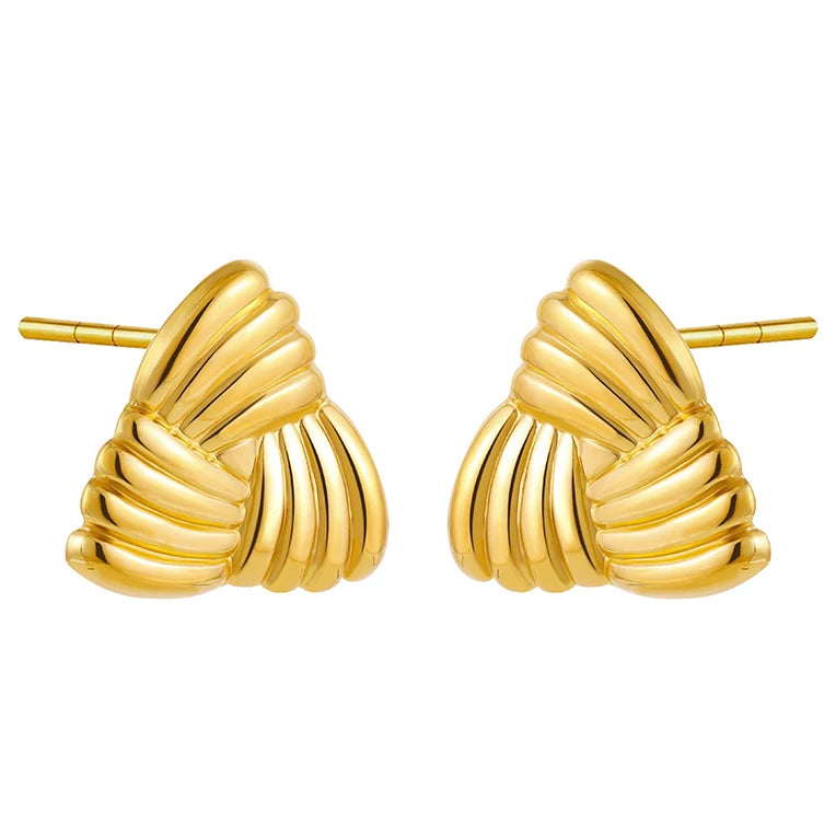 boucles d'oreilles géométriques acier inoxydable