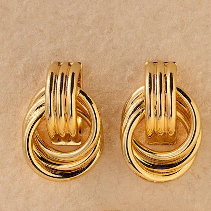 boucles d'oreilles géométriques acier inoxydable