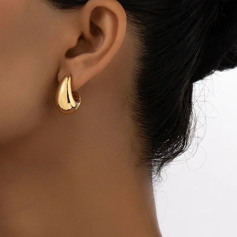 Boucles d'oreilles goutte acier inoxydable