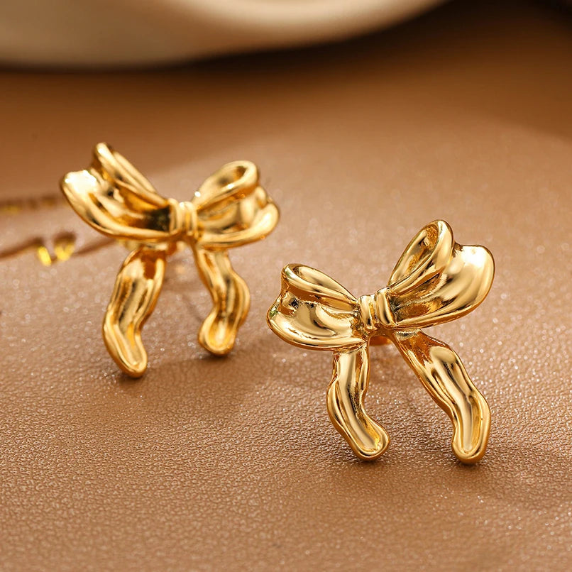 boucles d'oreilles géométriques acier inoxydable