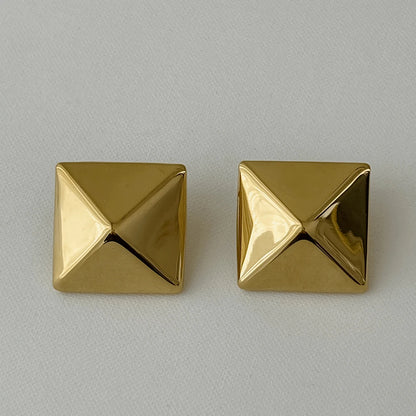 boucles d'oreilles géométriques acier inoxydable