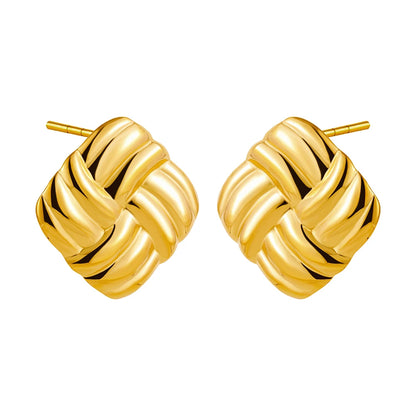 boucles d'oreilles géométriques acier inoxydable