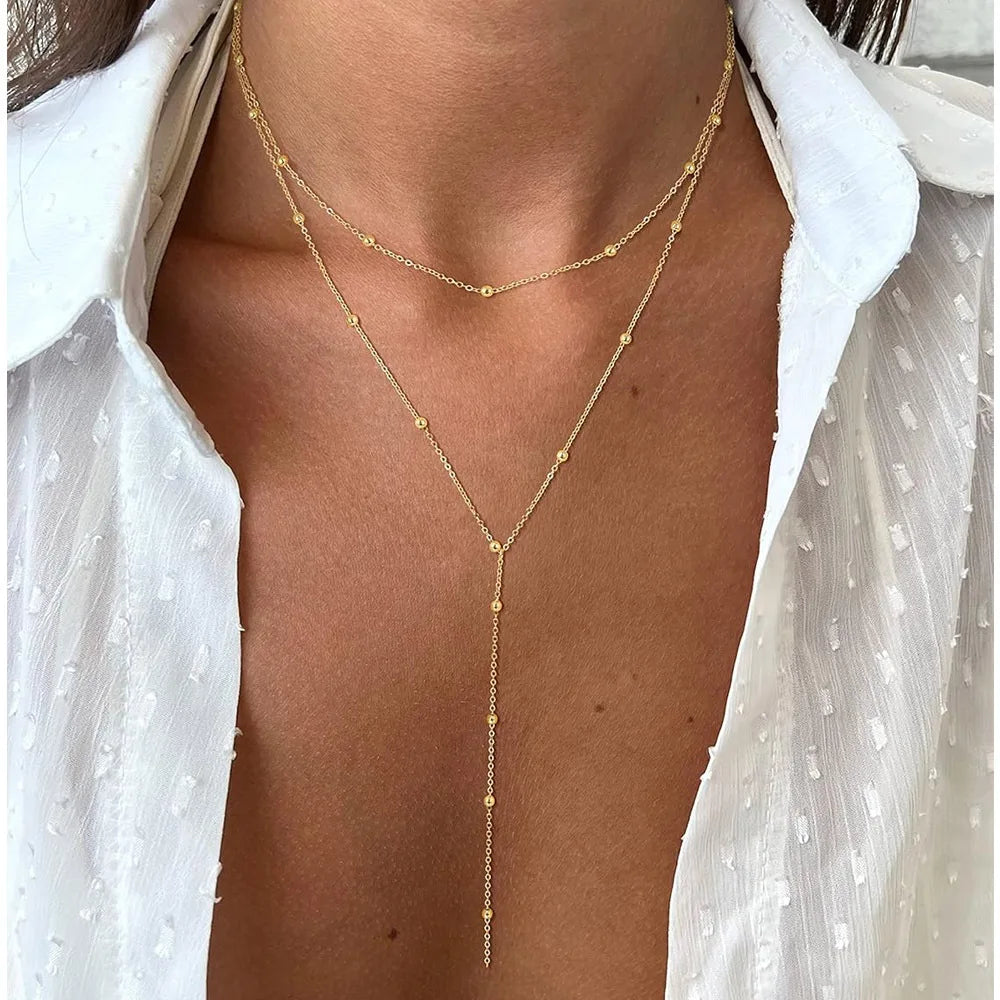 Collier chic fin inoxydable 