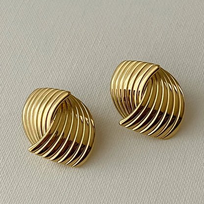 boucles d'oreilles géométriques acier inoxydable