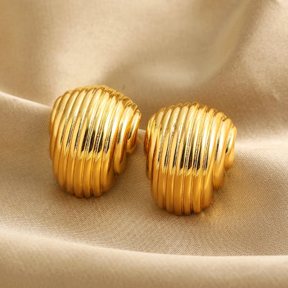 boucles d'oreilles géométriques acier inoxydable